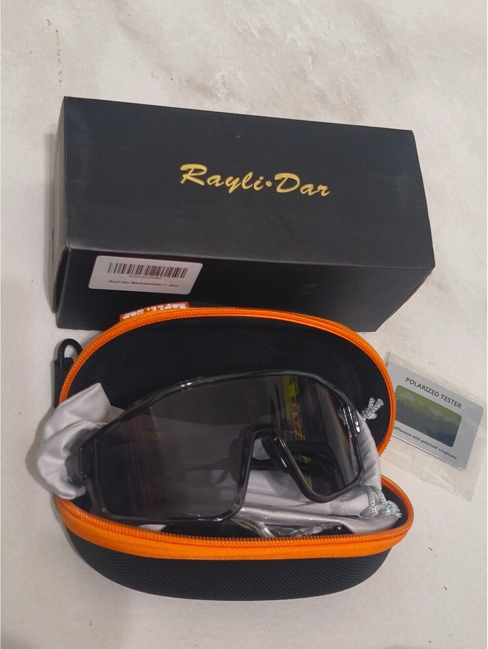 Cycling Glasses Polarized UV light tested Lightweight BikingRunning Black